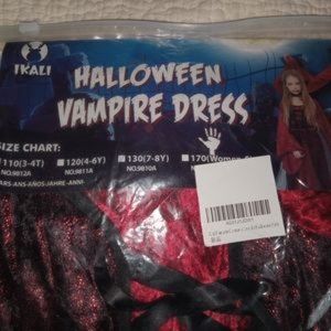 Kids Halloween Vampire Dress 7-8Y